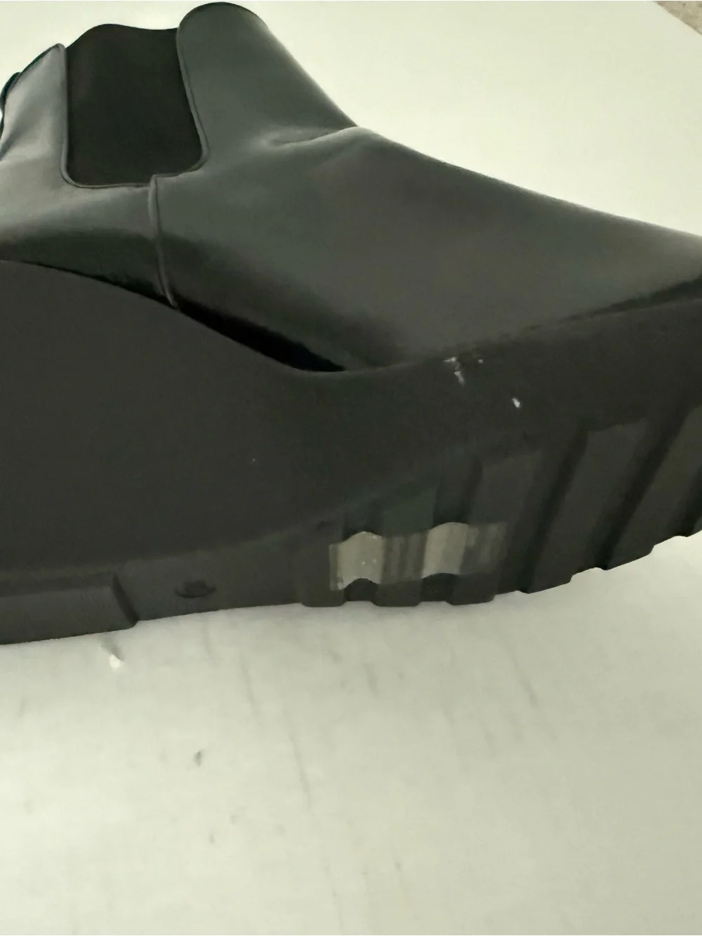 mark. Black Patent Ankle Booties Size 10